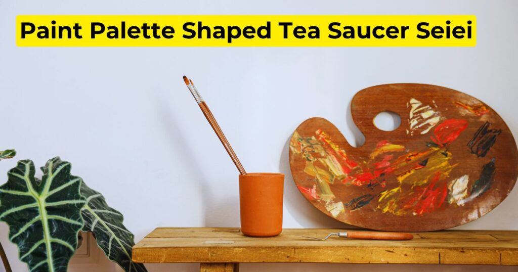 Paint Palette Shaped Tea Saucer Seiei